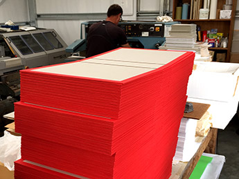 Angle Limited Auckland Printing & print management services checking proofs at printer