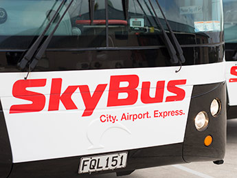 Angle Limited Auckland Signage & large scale design services Vehicle branding SkyBus fleet example