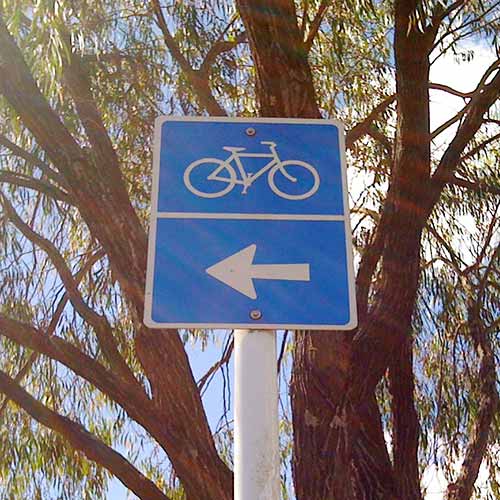 Angle Limited funny signage cycling sign with arrow auckland