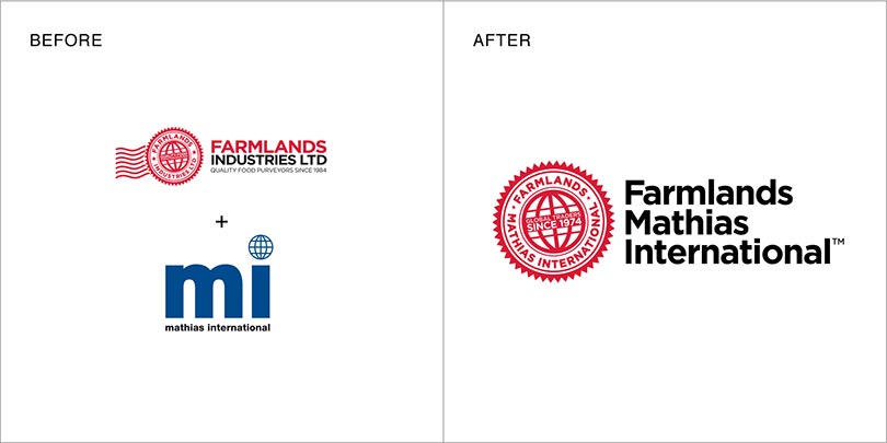 Rebranding by Angle Limited Auckland for Farmlands Mathias International
